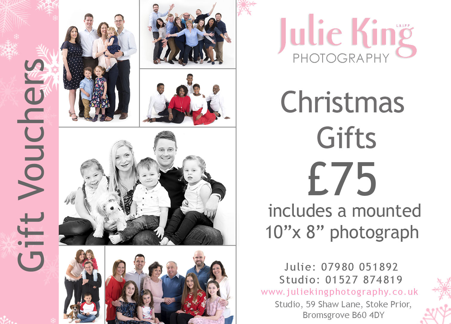 Gift Vouchers for a Family Photoshoot portrait Worcestershire
