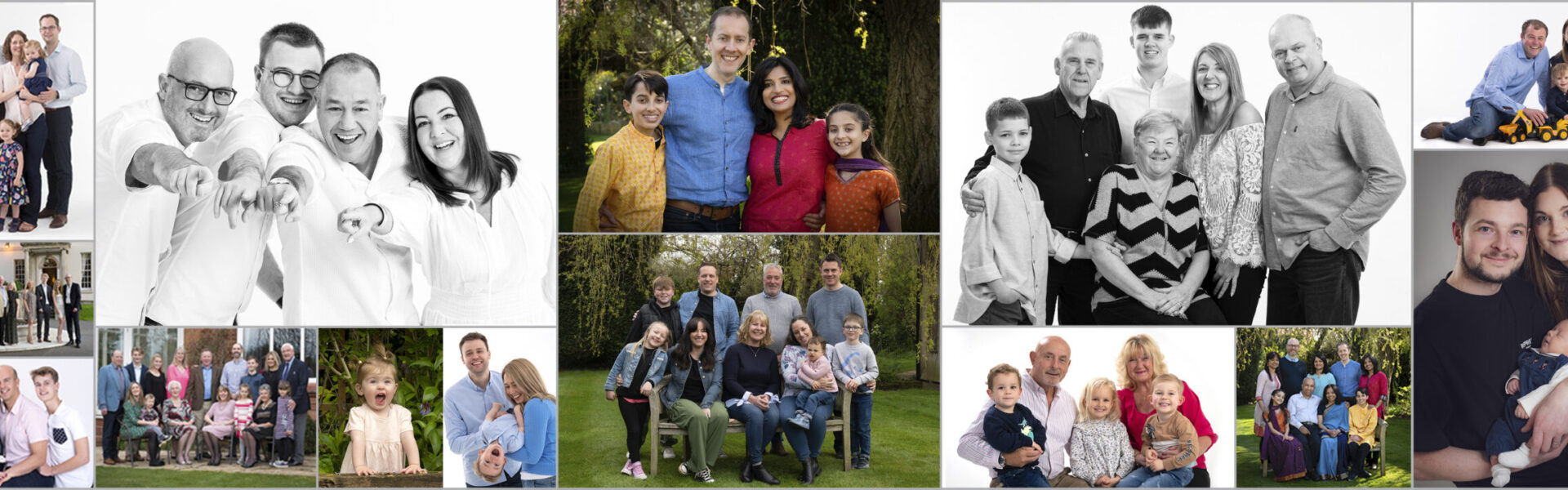 Family portraits Bromsgrove, large family group photoshoots