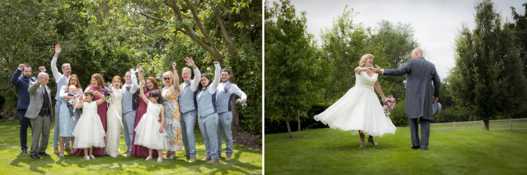 Smiling couple during a Bromsgrove wedding, highlighting a candid and relaxed approach to small wedding photography.