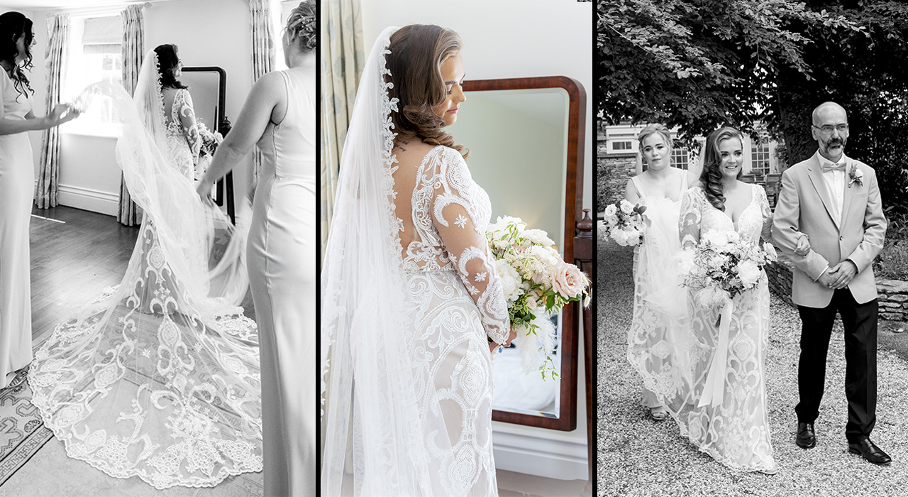 Bride and Groom wedding Photography, Wedding at the Great Tythe Barn, Tetbury, Gloucestershire - Julie King Photography