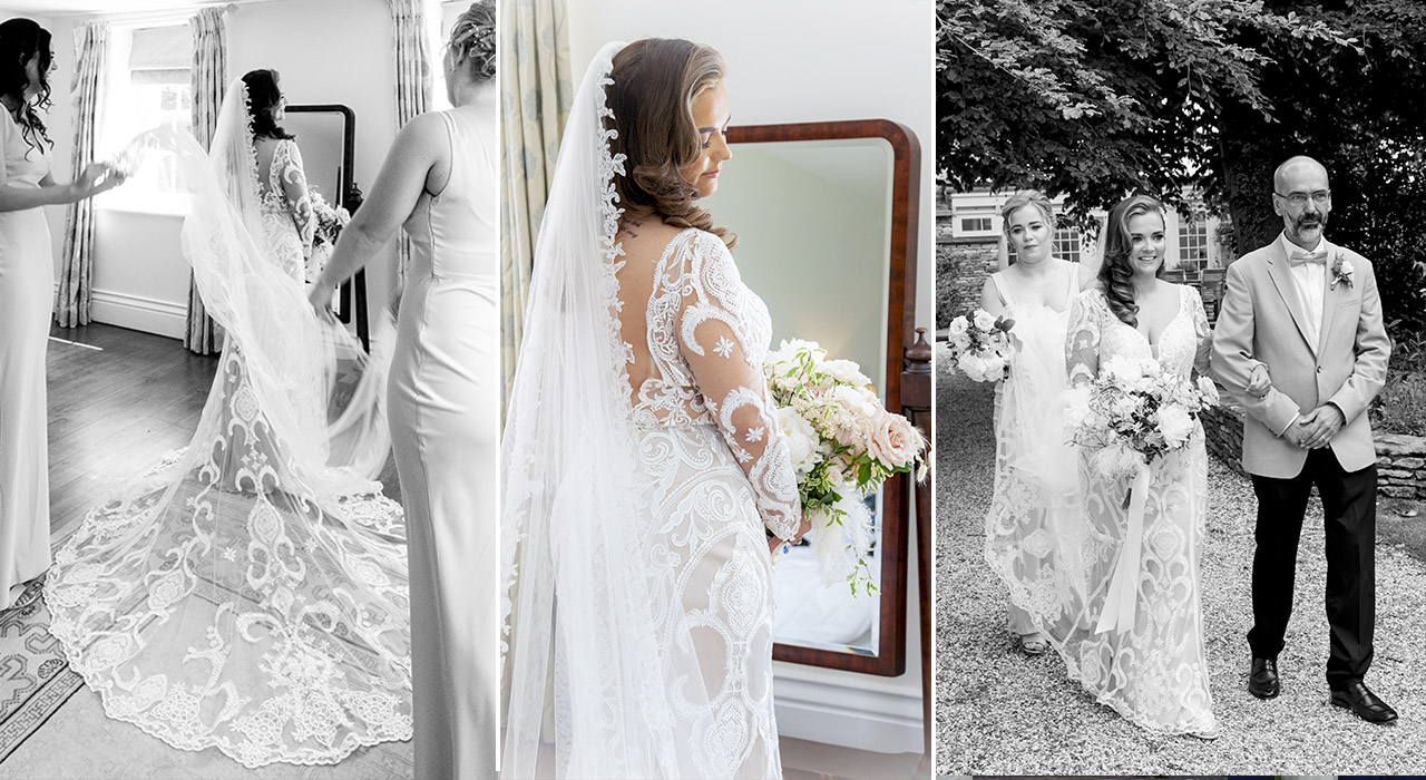 Bride and Groom wedding Photography, Wedding at the Great Tythe Barn, Tetbury, Gloucestershire - Julie King Photography